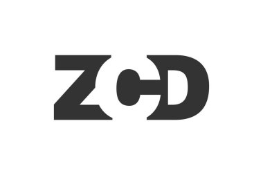 ZCD logo tasarımı. İlk harf Z C D kalın yazı tipi teknoloji girişimleri, danışmanlık, kurumsal markalaşma. Yaratıcı şirket adı, manşet başlıkları tipografi kimliği, moda logoti tipi. Vektör illüstrasyonu.