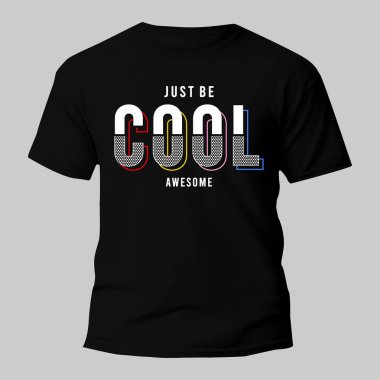 Sadece havalı ol tipografi tişört tasarımı