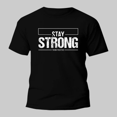 Güçlü Kalın Typography T-shirt Tasarımı