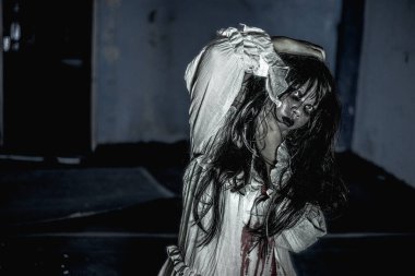 Terk edilmiş bir odada mahsur kalmış genç bir kadının hayaleti..