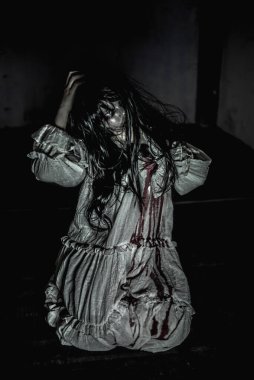 Terk edilmiş bir odada mahsur kalmış genç bir kadının hayaleti..