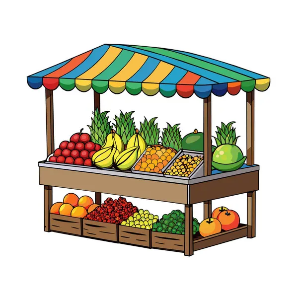 stock vector Different types of Fruits vector illustration Concept