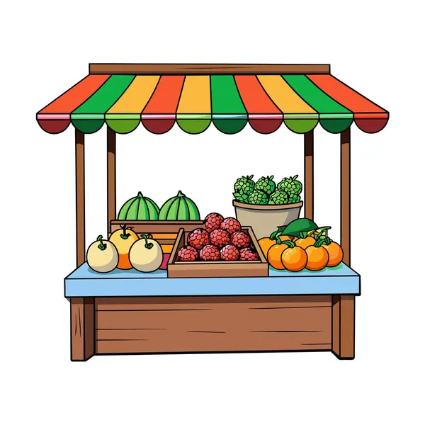 stock vector Different types of Fruits vector illustration Concept