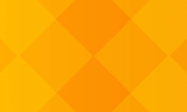 Katmanlı geometrik elmas şekilleri ve şeffaf efektleri olan parlak turuncu ve sarı arkaplan