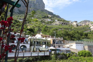 İtalya 'daki Amalfi şehrinin manzarası.