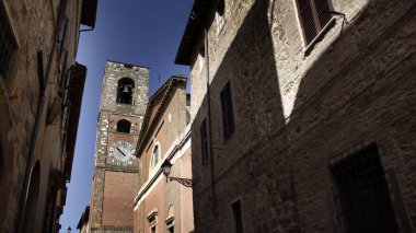 Siena, İtalya - Haziran 310, 2017: Ortaçağ Siena, Toskana