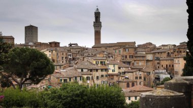 Eski şehir Siena 'nın manzarası, İtalya