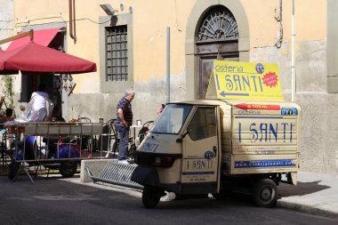 Roma, İtalya - 16 Ağustos, 2017: Roma 'nın sokak manzarası