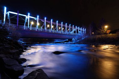 Saguenay Quebec Kanada 'nın gece manzarası