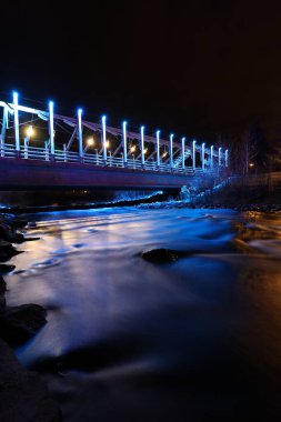 Saguenay Quebec Kanada 'nın gece manzarası