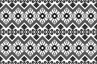 Black and white geometric square with line pattern stripes textile monochrome backdrop tribal ethnic vector design for fabric, texture, wallpaper, wrapping paper.