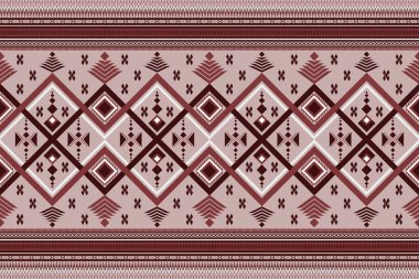 Etnik kabile Aztek 'in renkli soyut geçmişi. Yerli desenli Amerikan kabile süsü Geometrik tekstil Navajo kusursuz desensiz halk nakışı, halı geleneği, duvar kağıdı.