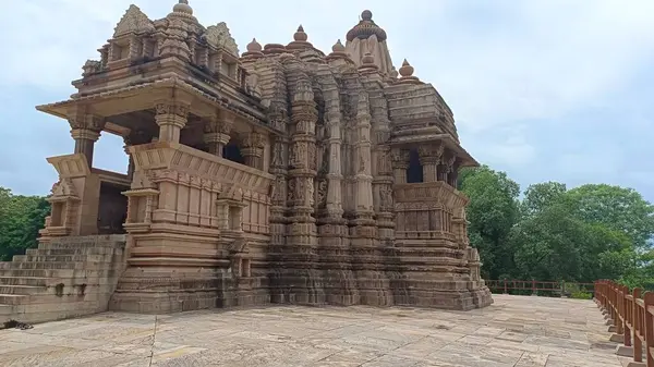 stock image The Khajuraho Group of Monuments are a group of Hindu and Jain temples in Chhatarpur district, Madhya Pradesh, India. its an a UNESCO World heritage site