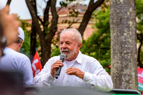 Lula Brasiliens President Sin Kampanj För Att Bli Omvald Till — Stockfoto