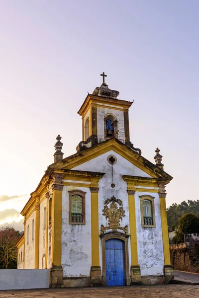 Fachada Una Iglesia Barroca Del Siglo Xviii Ciudad Ouro Preto —  Fotos de Stock