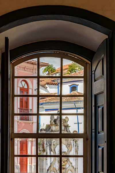 Edificios Históricos Ciudad Ouro Preto Minas Gerais Vistos Través Una — Foto de Stock