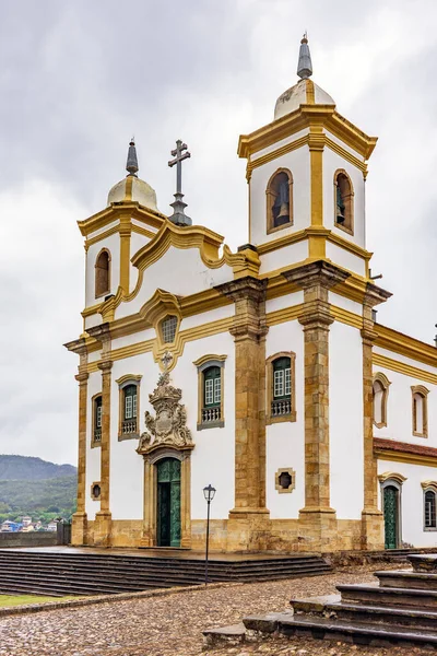 Barokní Kostel Náměstí Města Mariana Minas Gerais Royalty Free Stock Obrázky