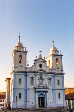 Minas Gerais 'deki tarihi Diamantina şehrinde eski bir katedral.