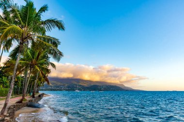 The seafront of the city of Ilhabela on the northern coast of the state of Sao Paulo clipart