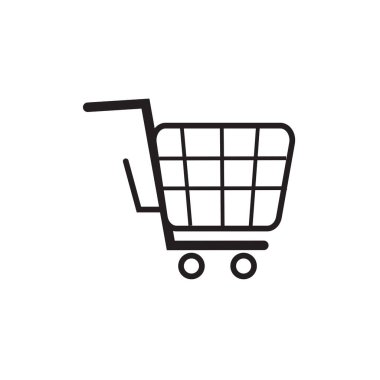 bir alışveriş tramvayı vektör simgesi