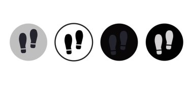 İnsan ayak izi simgesi seti.