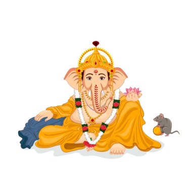lord Ganesh or Ganpati Bappa illustration clipart