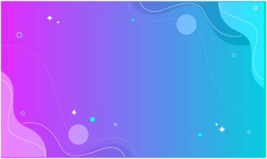 Mavi, pembe ve yeşil daireli modern dalga soyut arkaplanı