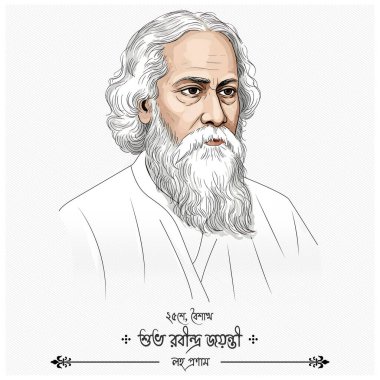 Rabindranath Tagore Rabindra Jayanti kutlaması için
