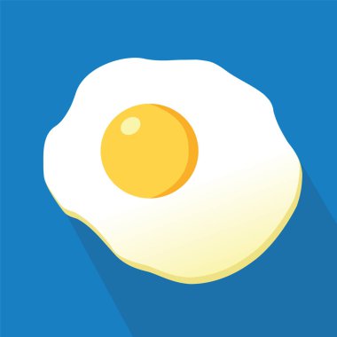 Kızarmış yumurta simgesinin vektör çizimi