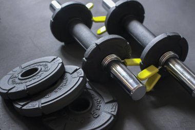 Spor malzemeleri, spor eğitimi, yaşam tarzı konsepti