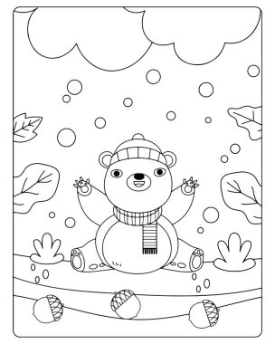 Sonbaharın güzelliğini çocuklar için bu basılabilir sonbahar boyama sayfasıyla kutlayın.