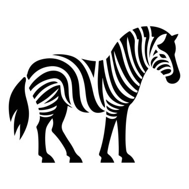 Çarpıcı bir soyut zebra illüstrasyonunu kalın siyah beyaz vektör stilinde keşfedin. Bu minimalist ve sanatsal zebra tasarımı zarif, stilize çizgiler içerir, yaratıcı projeler, duvar sanatı ve modern tasarım unsurları için mükemmeldir. Kullanım için ideal 