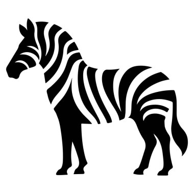 Çarpıcı bir soyut zebra illüstrasyonunu kalın siyah beyaz vektör stilinde keşfedin. Bu minimalist ve sanatsal zebra tasarımı zarif, stilize çizgiler içerir, yaratıcı projeler, duvar sanatı ve modern tasarım unsurları için mükemmeldir. Kullanım için ideal 