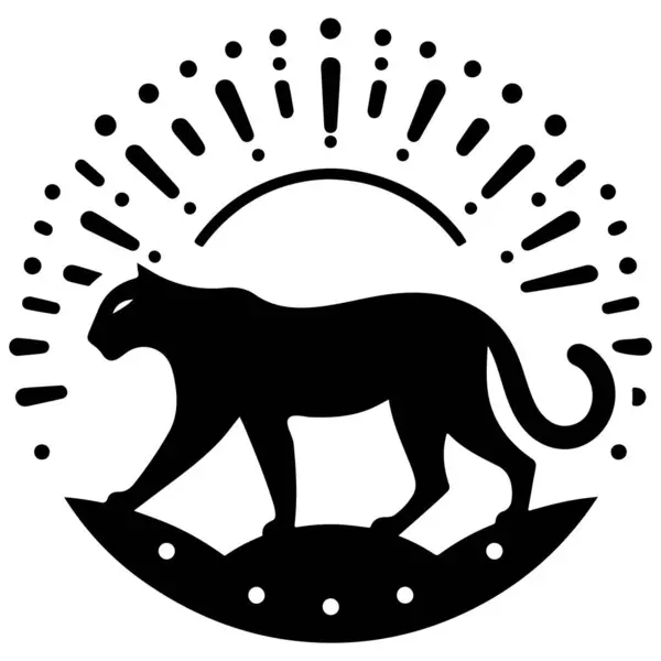 Bu minimalist leopar desenli siluet vektörü vahşi kedinin zarafetini ve zarafetini basit ve cesur bir tasarımla yakalar. Logolar, gömlek tasarımları, dijital sanat ve diğer yaratıcı projelerde kullanılmak için mükemmel. Bu vektör sanatı temiz ve çok yönlüdür. Parlak.