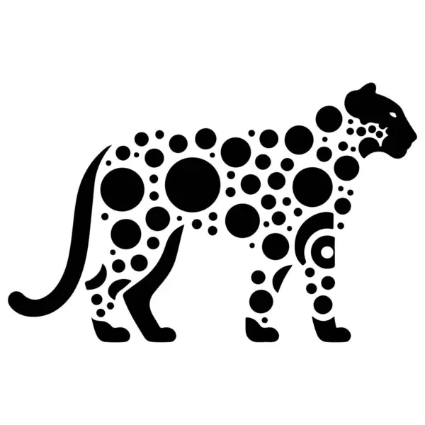 Karmaşık desenler ve kalın çizgilerle işlenmiş bu çarpıcı kabile tarzı leoparı keşfedin. Dövme tasarımları, tişört izleri ve duvar resimleri için mükemmel. Bu vektör grafiği görkemli leopar üzerinde benzersiz bir bakış açısı sunuyor. Bu soyut deta