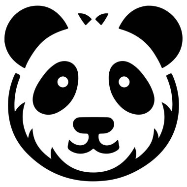 This cute panda icon vector art features a stylized panda face with a friendly, cartoon like design. Ideal for use in children's projects, apps, websites, and branding, this minimalist panda icon adds a touch of playfulness to any digital or print wo clipart