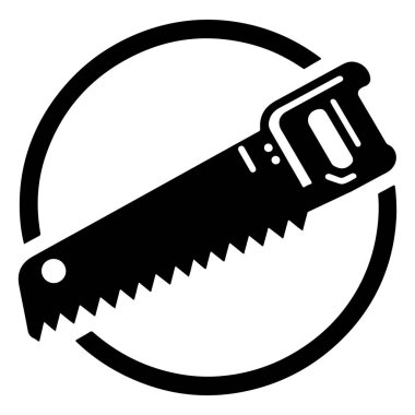 Bu el testeresi simgesi DIY projeleri, inşaat siteleri veya basit ve temiz bir testere çizimi gerektiren her proje için mükemmeldir.