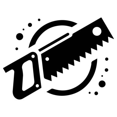 Bu el testeresi simgesi DIY projeleri, inşaat siteleri veya basit ve temiz bir testere çizimi gerektiren her proje için mükemmeldir