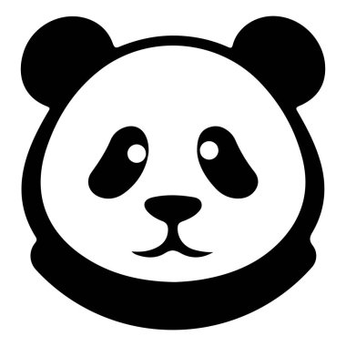 This image features the iconic panda logo, widely recognized as the symbol of wildlife conservation and environmental protection. The logo, characterized by its simple yet powerful black and white design, represents the efforts to preserve endangered clipart