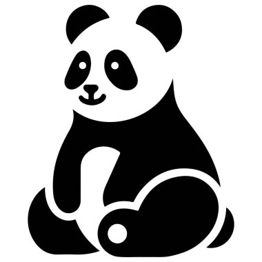 Bir Şirin Panda Silueti Çizimi 
