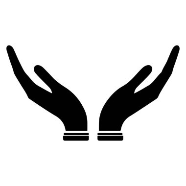 Açık ellerin simgesi. Bakımı, desteği ve korumayı simgeliyor. Sağlık, yardım ve destekle ilgili konular için mükemmel.