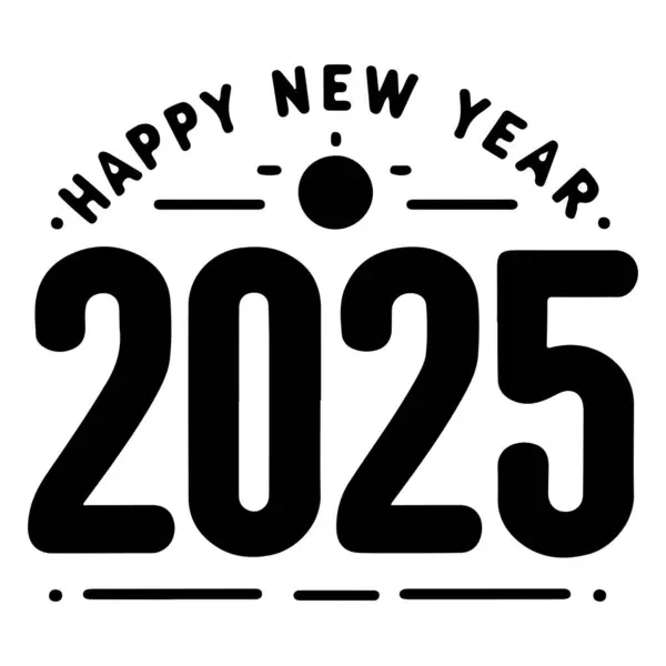 Beyaz arkaplanda 2025 vektör illüstrasyonunuz kutlu olsun.