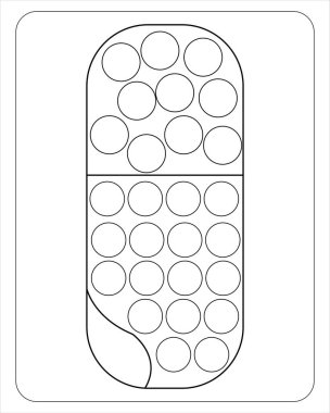 Çocuklar için Eğitimsel Yazdırma Tekrar Okul Nokta İşaretleme Etkinliği