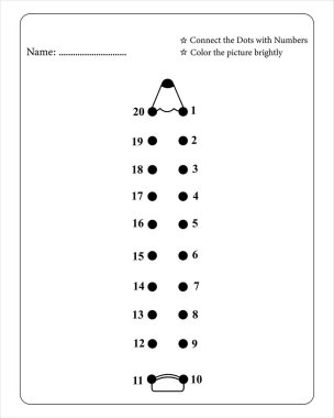 Okul Dot to Dot Çocuk Eğitim ve Eğlence İçin Etkinlik Kitabı