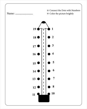 Okul Dot to Dot Çocuk Eğitim ve Eğlence İçin Etkinlik Kitabı
