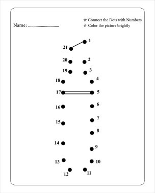 Okul Dot to Dot Çocuk Eğitim ve Eğlence İçin Etkinlik Kitabı