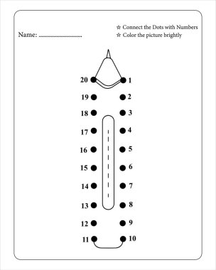 Okul Dot to Dot Çocuk Eğitim ve Eğlence İçin Etkinlik Kitabı