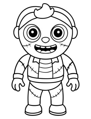 Çocuklar için Yazdırılabilir Zombi Kıyameti Renk Sayfası