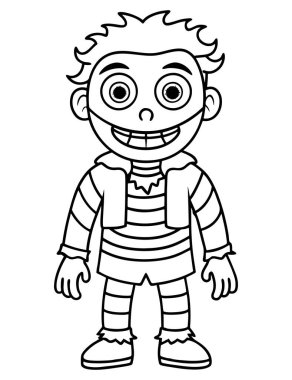 Çocuklar için Yazdırılabilir Zombi Kıyameti Renk Sayfası