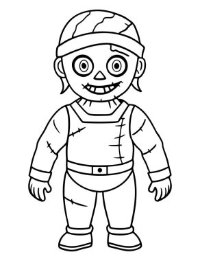 Çocuklar için Yazdırılabilir Zombi Kıyameti Renk Sayfası